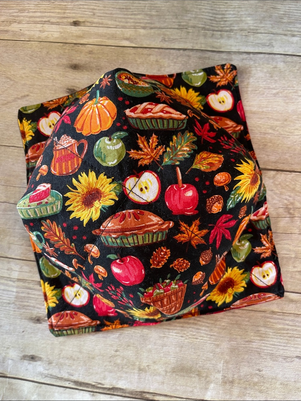 Microwave Bowl Cozy Fabric Bowl Fall/Autumn Sunflowers/Baking